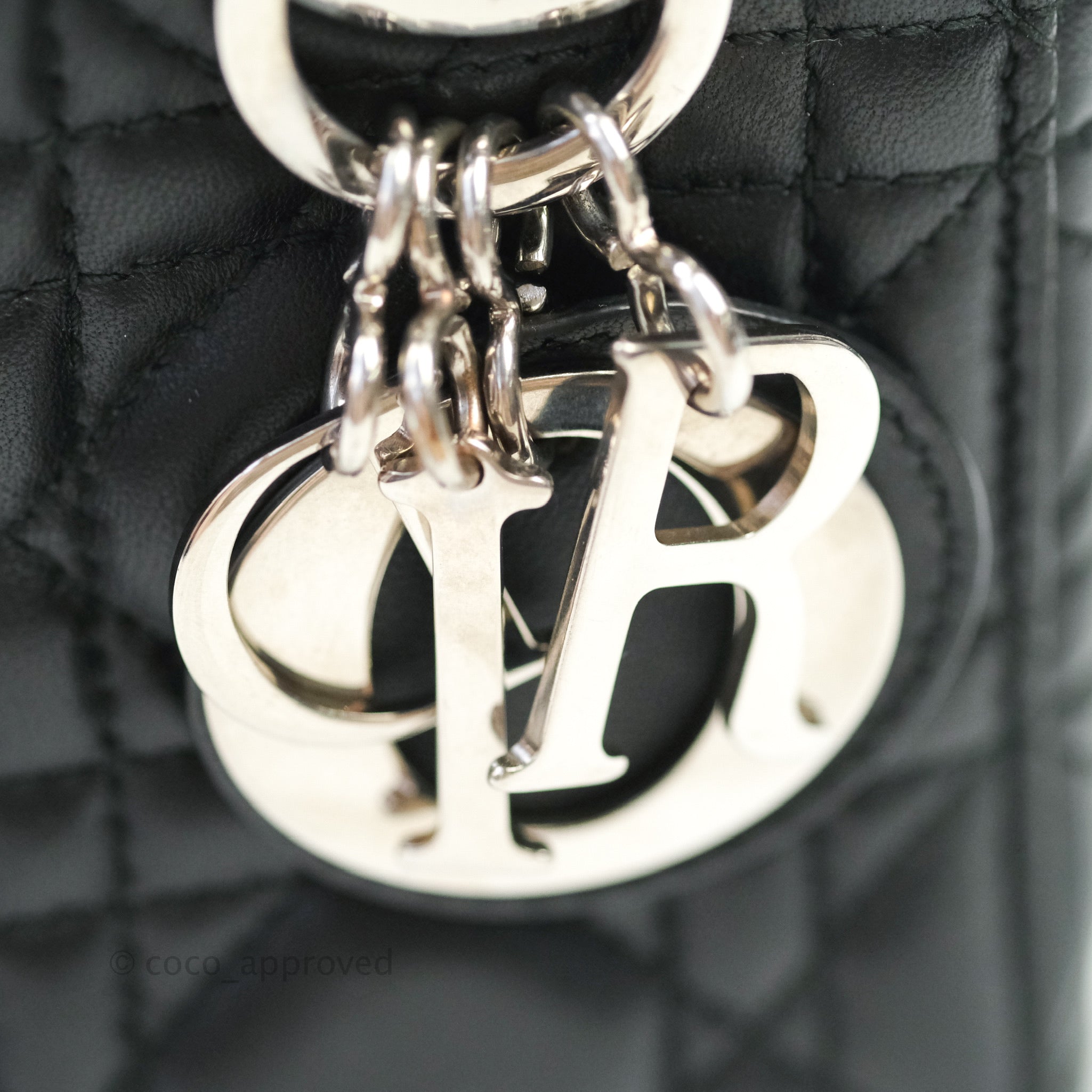 Christian Dior Mini Lady Dior Black Patent Gold Hardware – Coco Approved  Studio