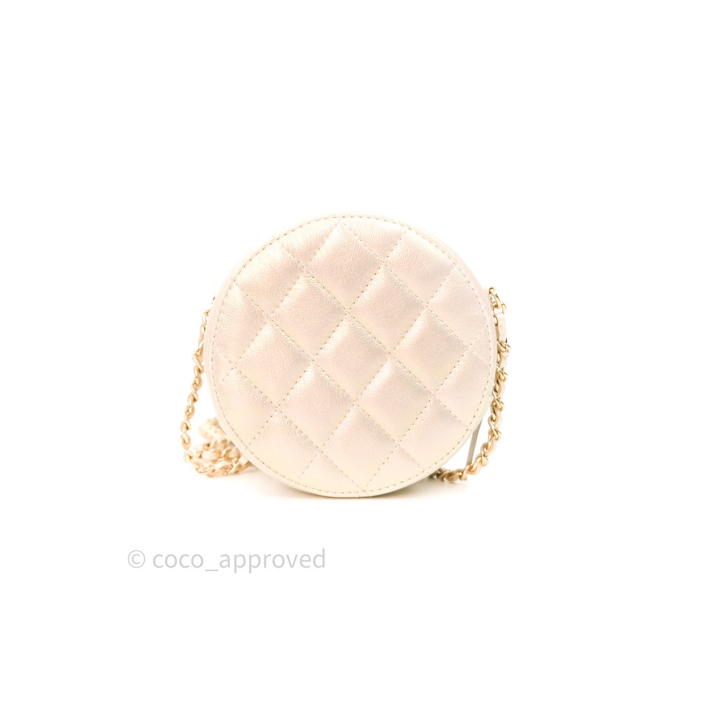 Chanel Round Circle Bag Grey Caviar Light Gold Hardware 19B – Coco Approved  Studio