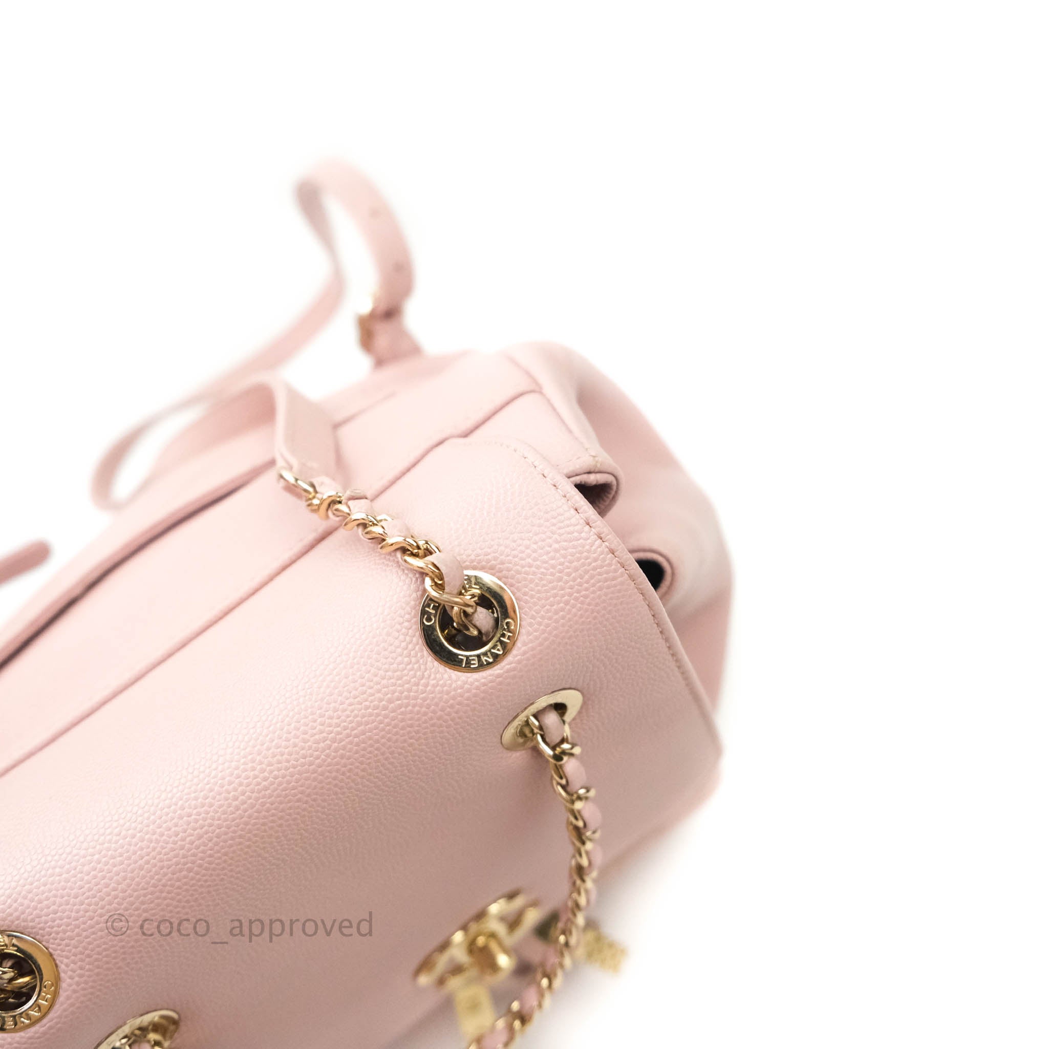 Chanel Quilted Business Affinity Backpack Pink Caviar Gold