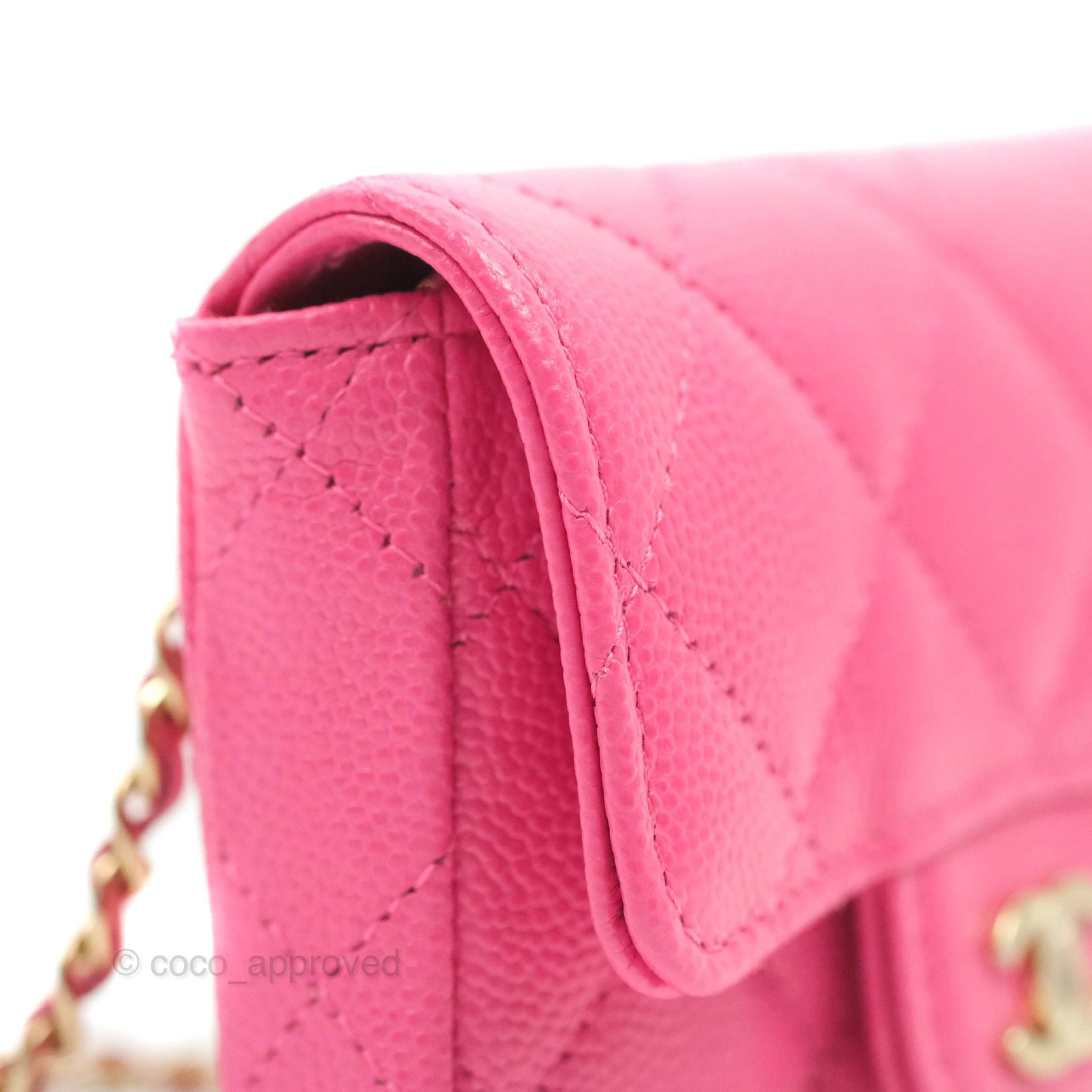 Chanel Classic Quilted Belt Bag Pink Caviar Gold Hardware Coco Approved Studio