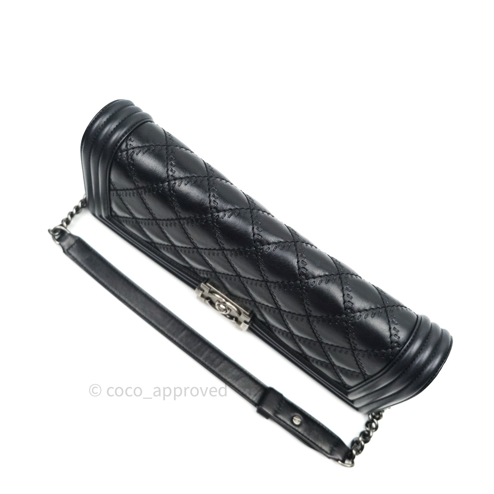 Chanel Gunmetal Quilted Aged Calfskin Medium Coco Top Handle Bag Black  Leather Pony-style calfskin ref.614105 - Joli Closet