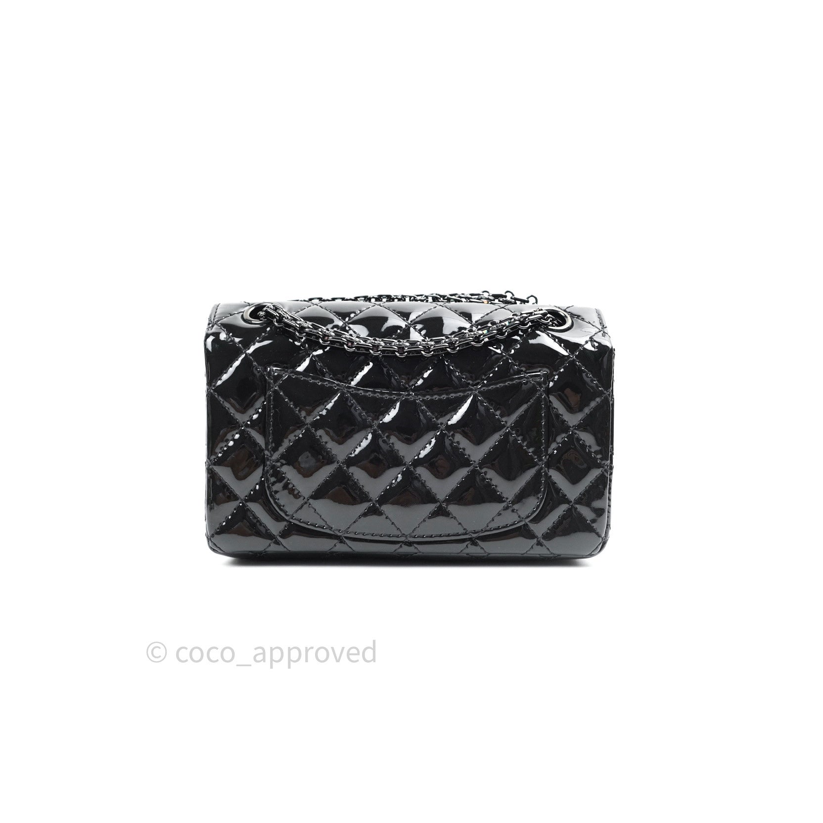 Chanel Mini Reissue 224 So Black Patent Black Hardware – Coco