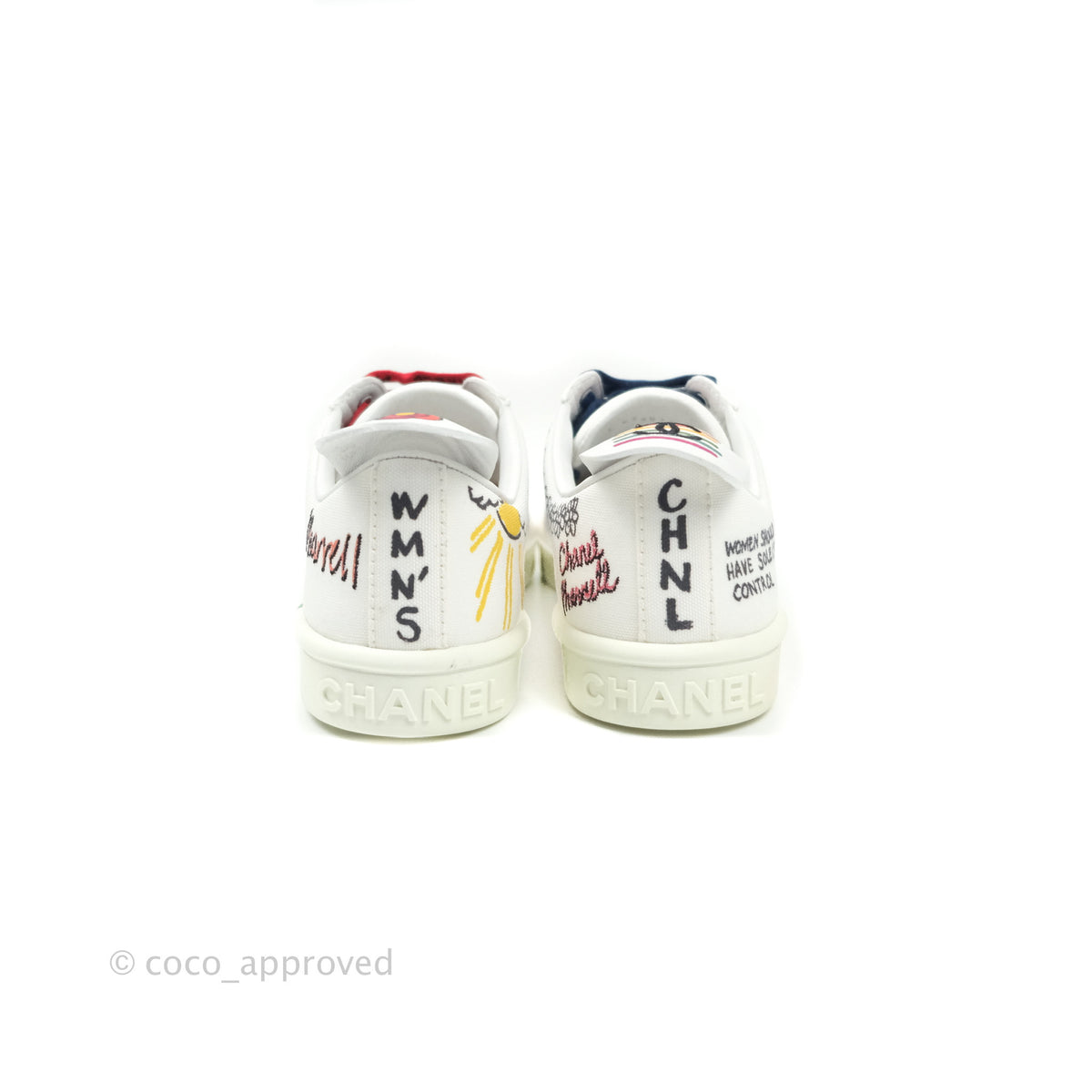Cloth low trainers Chanel x Pharrell Williams White size 43 EU in