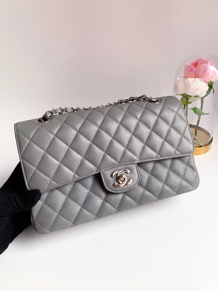 Chanel Classic M/L Medium Double Flap Bag Black Caviar Gold Hardware – Coco  Approved Studio
