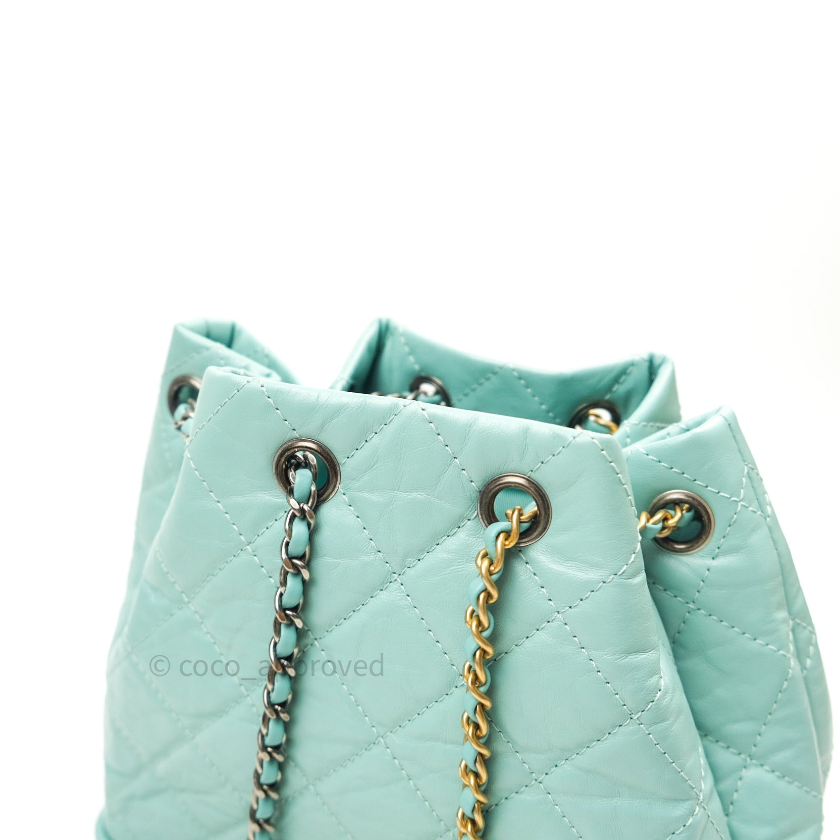 Chanel chael gabrielle backpack Light blue Leather ref.618877