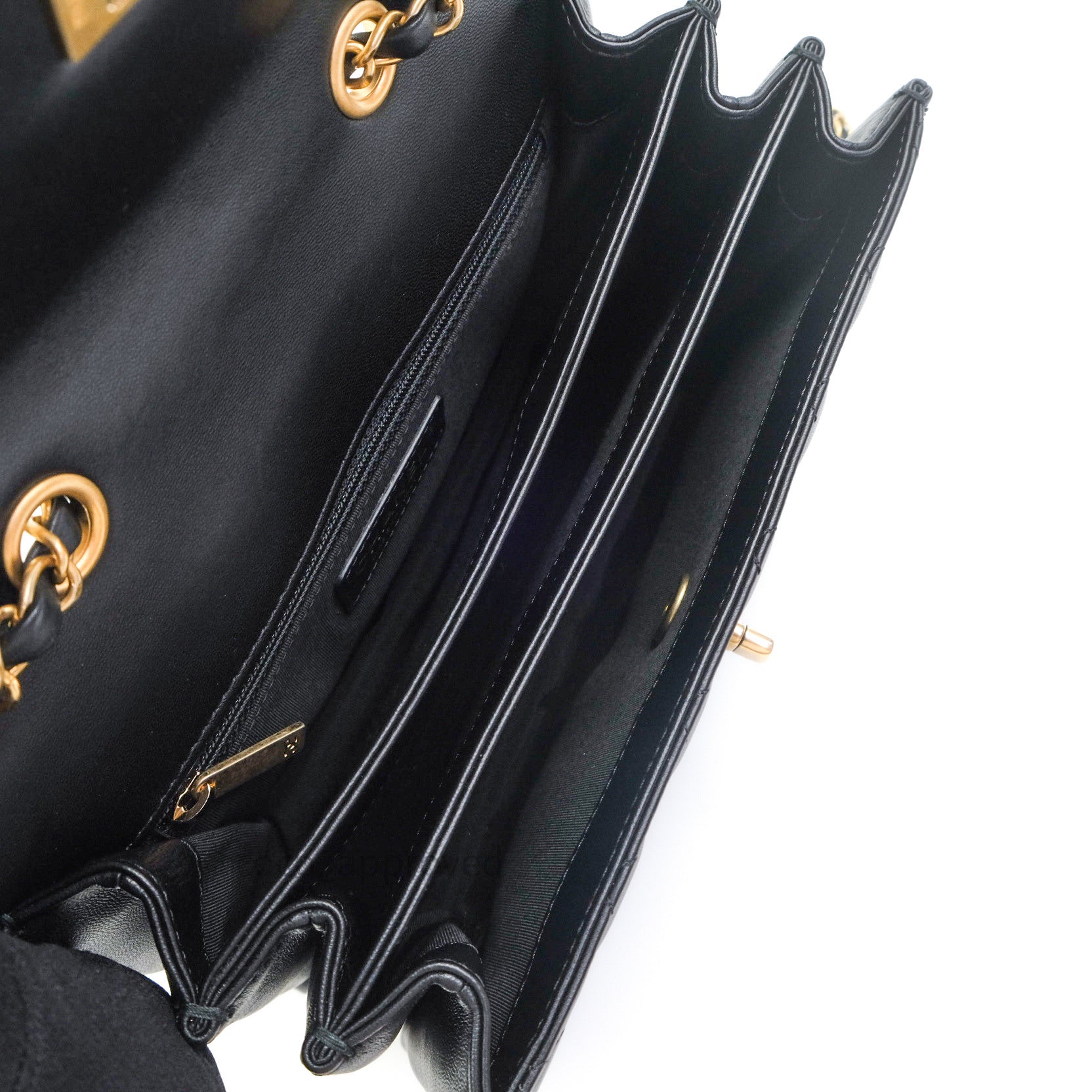 Chanel Coco Vintage Flap Bag Black Lambskin Gold Hardware 18C