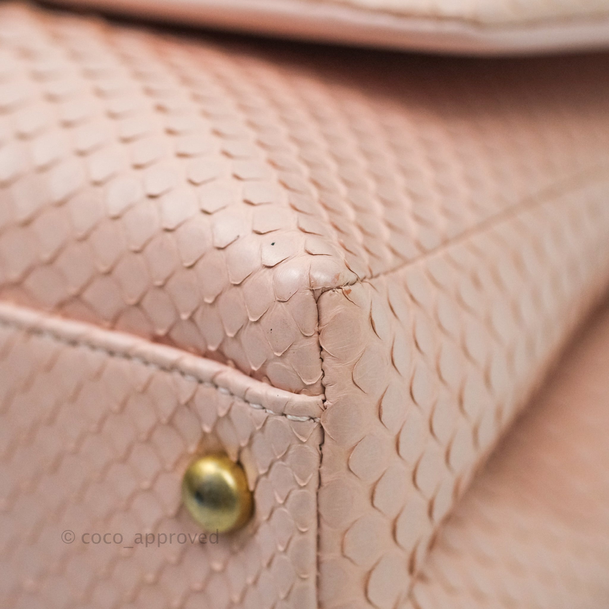Chanel 2018 Small Python Coco Handle Bag - Neutrals Shoulder Bags, Handbags  - CHA423834