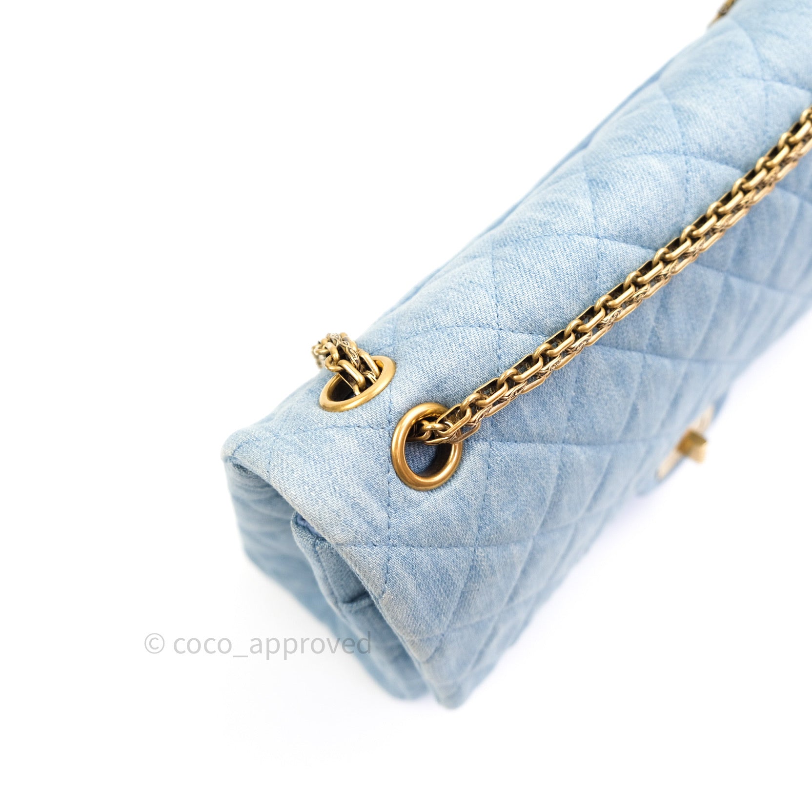 Chanel Reissue Quilted Denim Blue Gold Hardware 226 – Coco Approved Studio