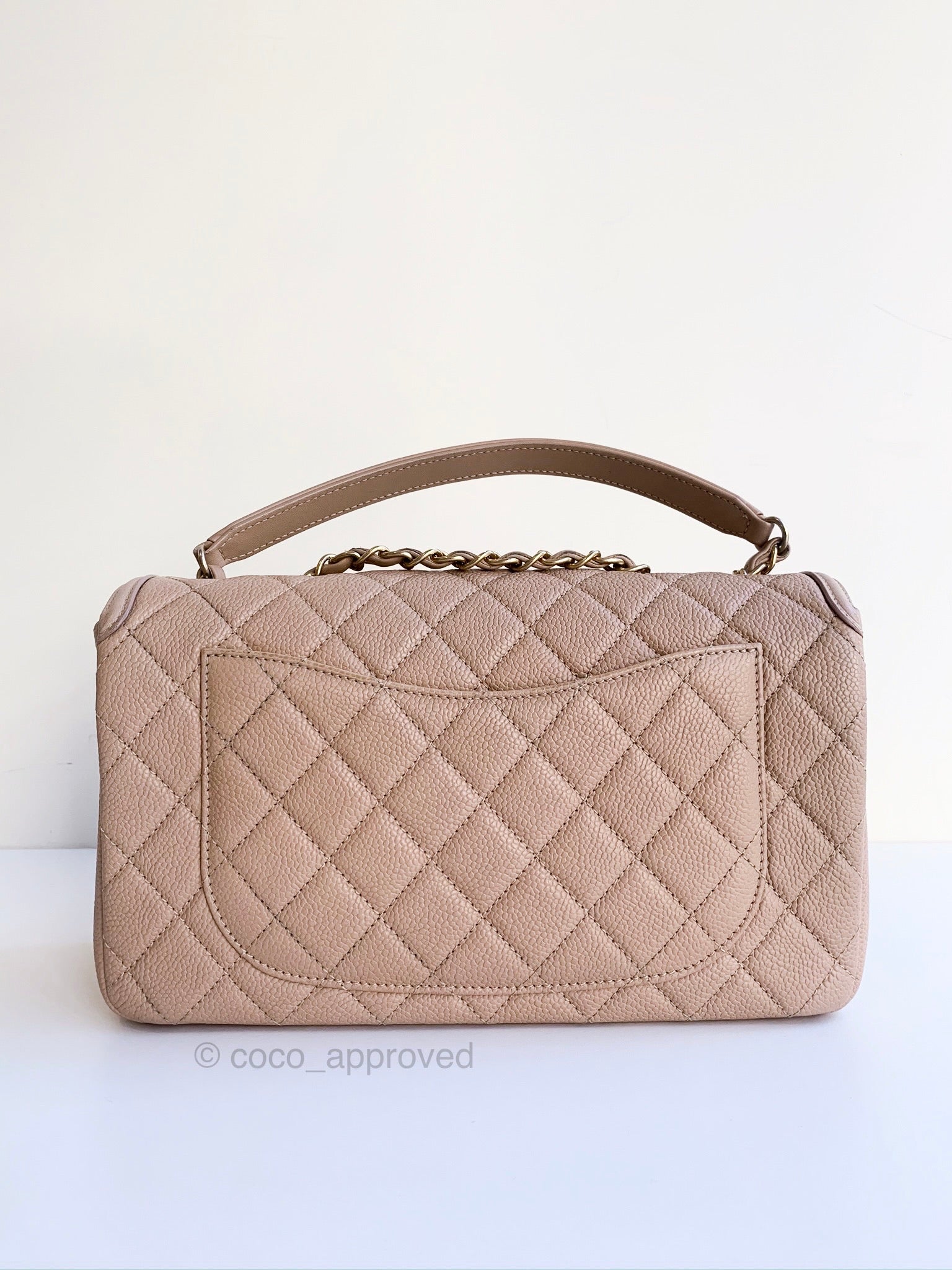 Chanel Quilted Medium CC Filigree Flap All Beige Caviar – Coco Approved  Studio