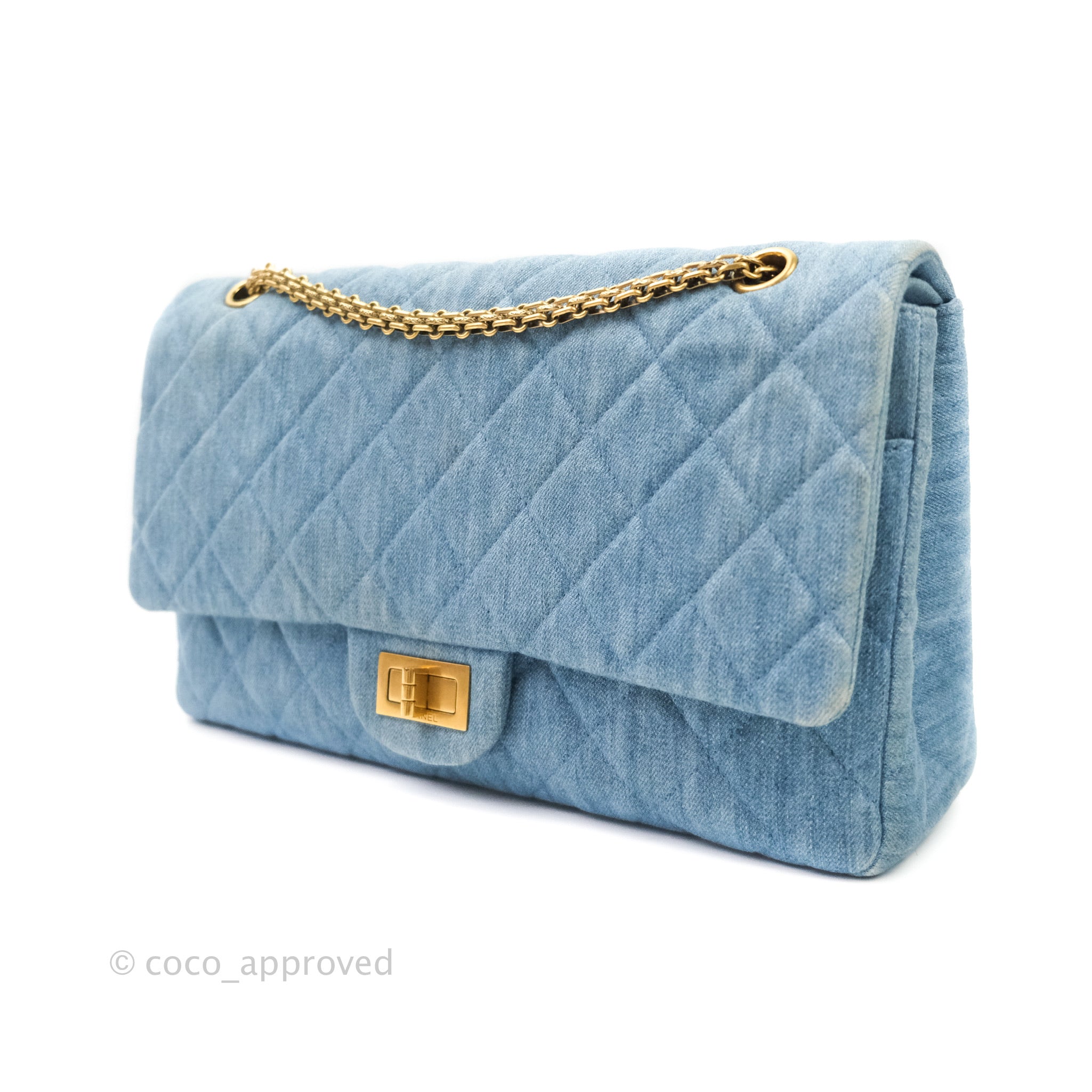 Chanel Blue Quilted Patent Leather Reissue 2.55 Classic 226 Flap