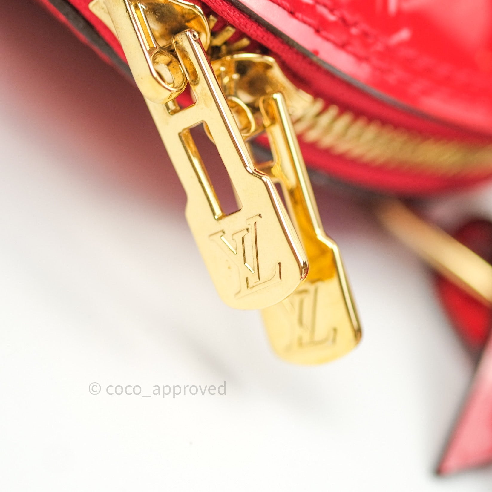 Gold Louis Vuitton Monogram Vernis Alma BB Satchel – Designer Revival