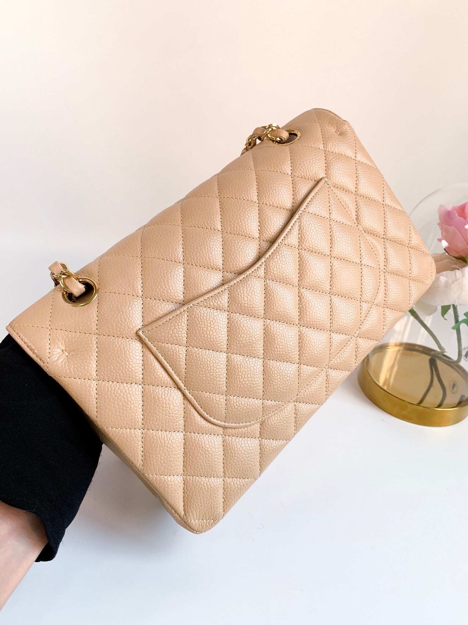 Chanel Beige Quilted Caviar Leather Medallion Tote by WP Diamonds –  myGemma