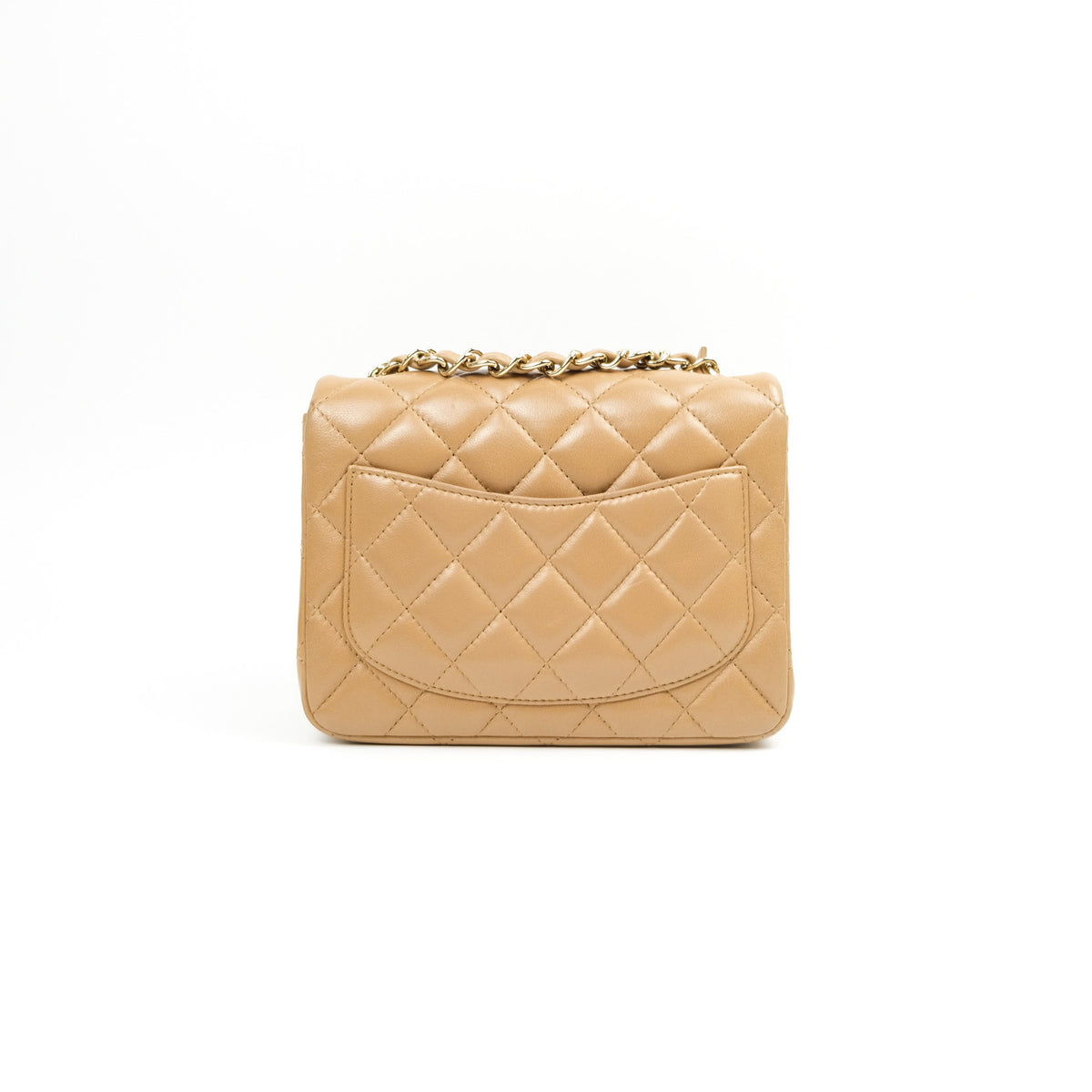 CHANEL Pearly Caviar Quilted Mini Rectangular Flap Gold 107425