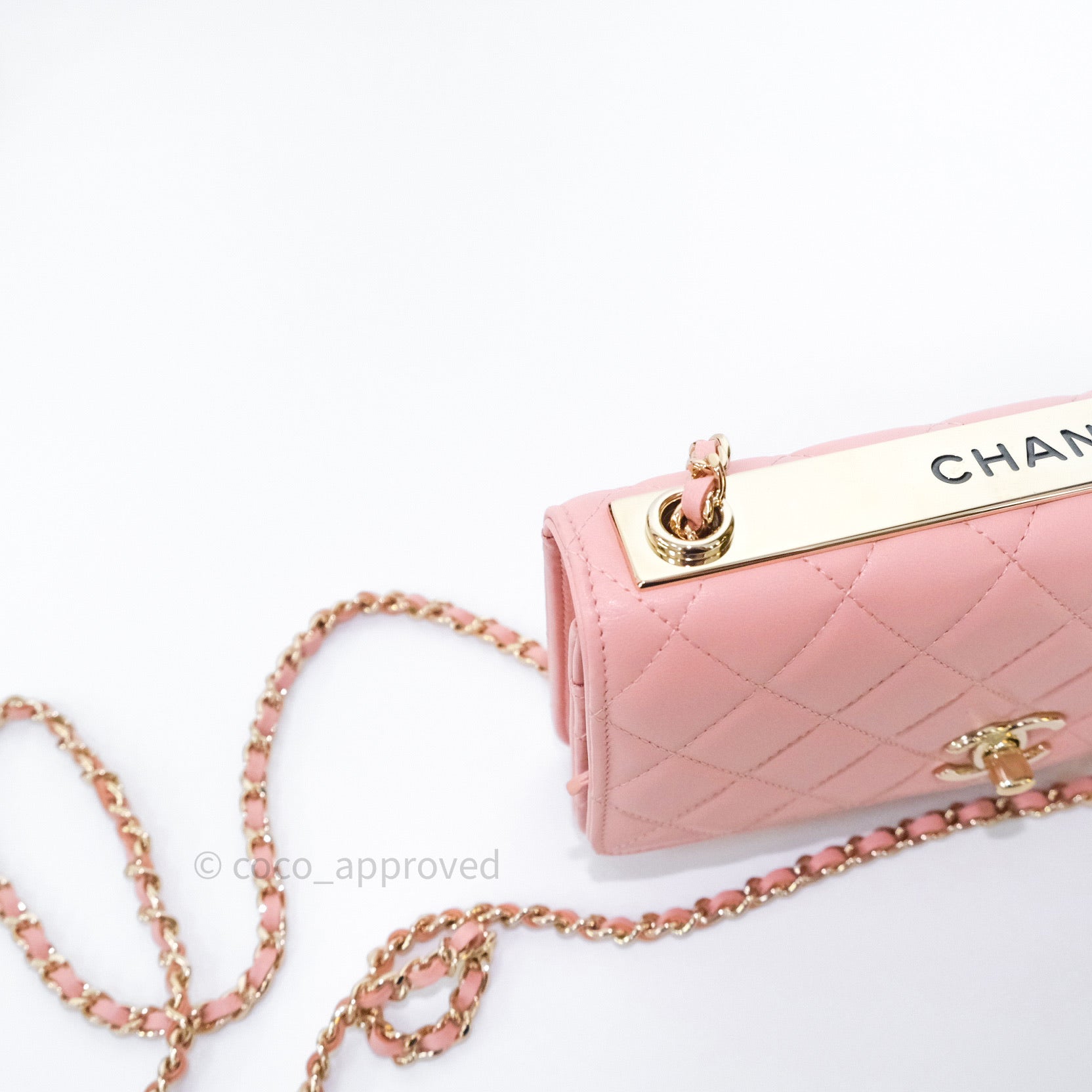 Chanel Wallet On Chain WOC Pink Lambskin Gold Hardware – Madison Avenue  Couture