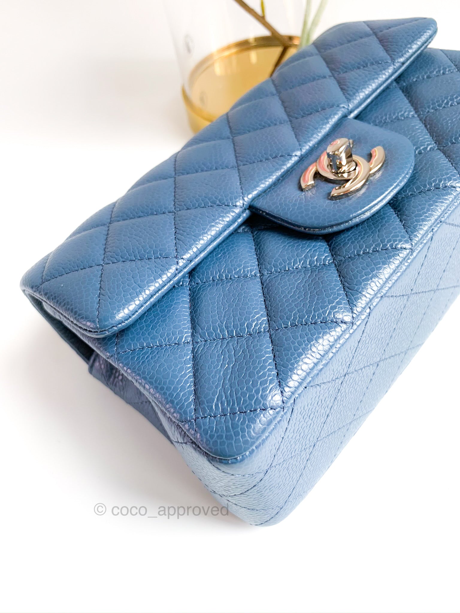 Chanel Navy Blue Caviar Rectangular Mini Classic Flap Bag GHW – Boutique  Patina