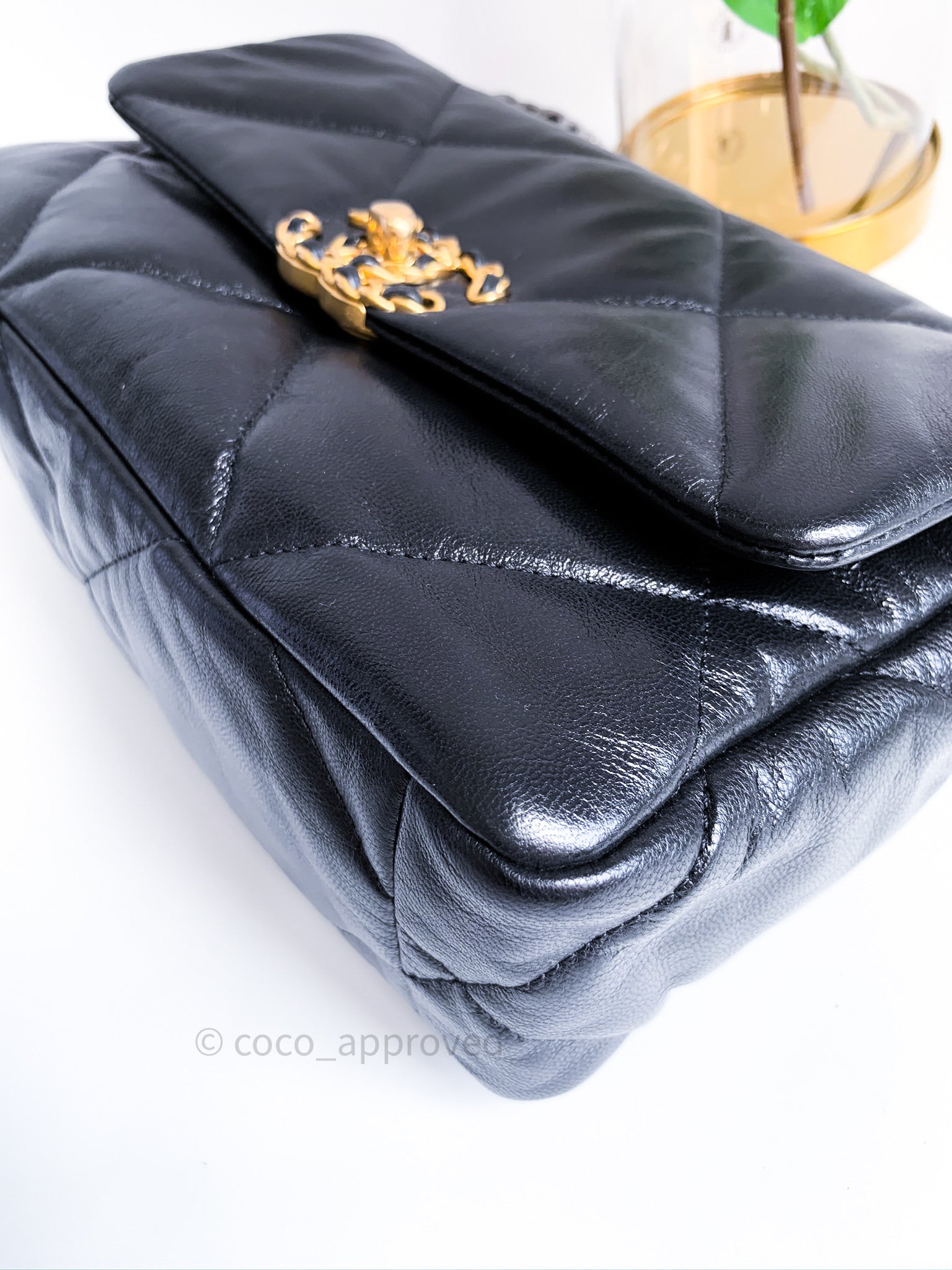 Chanel 19 Pouch Goatskin Black Gold Hardware – Coco Approved Studio