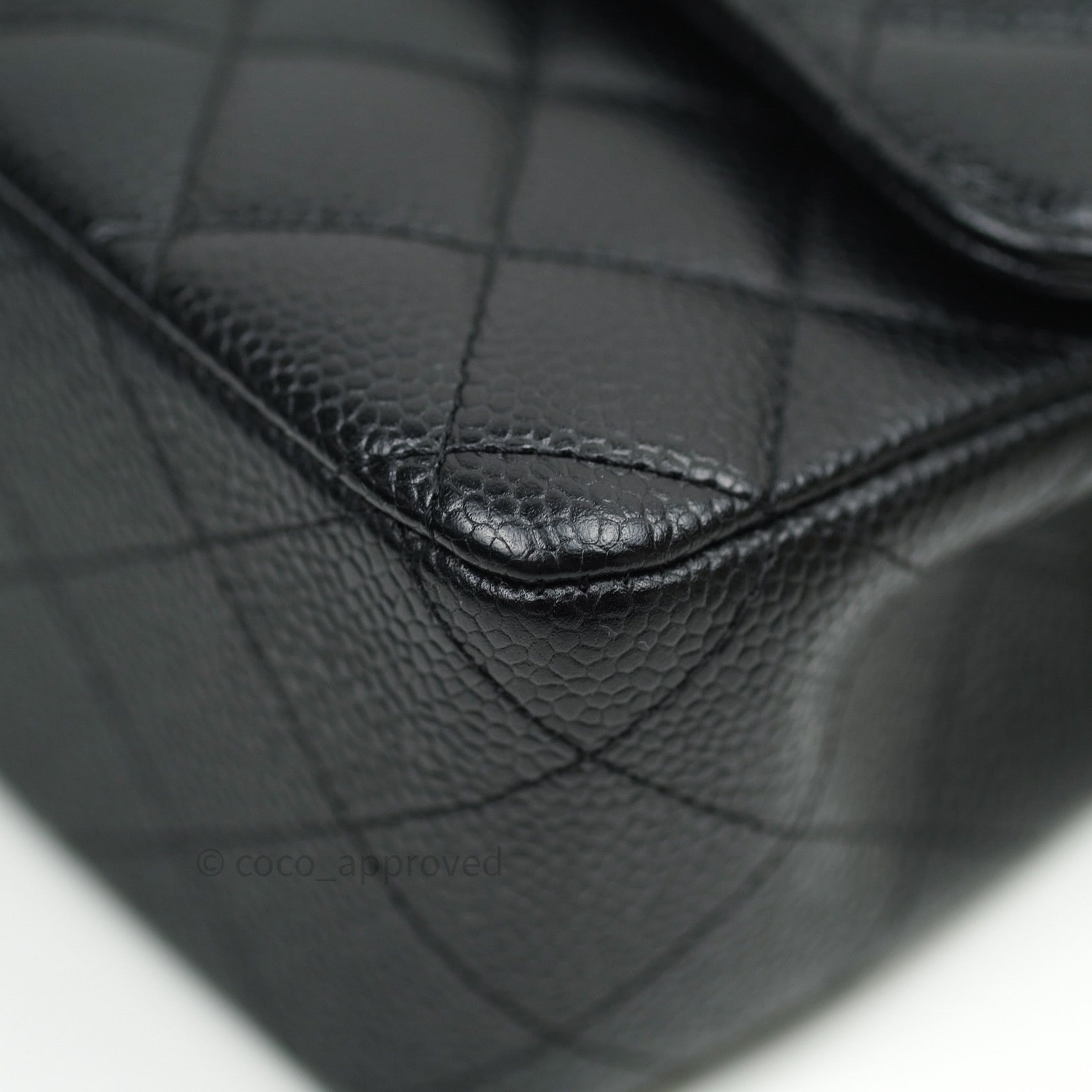 chanel black classic medium flap bag caviar