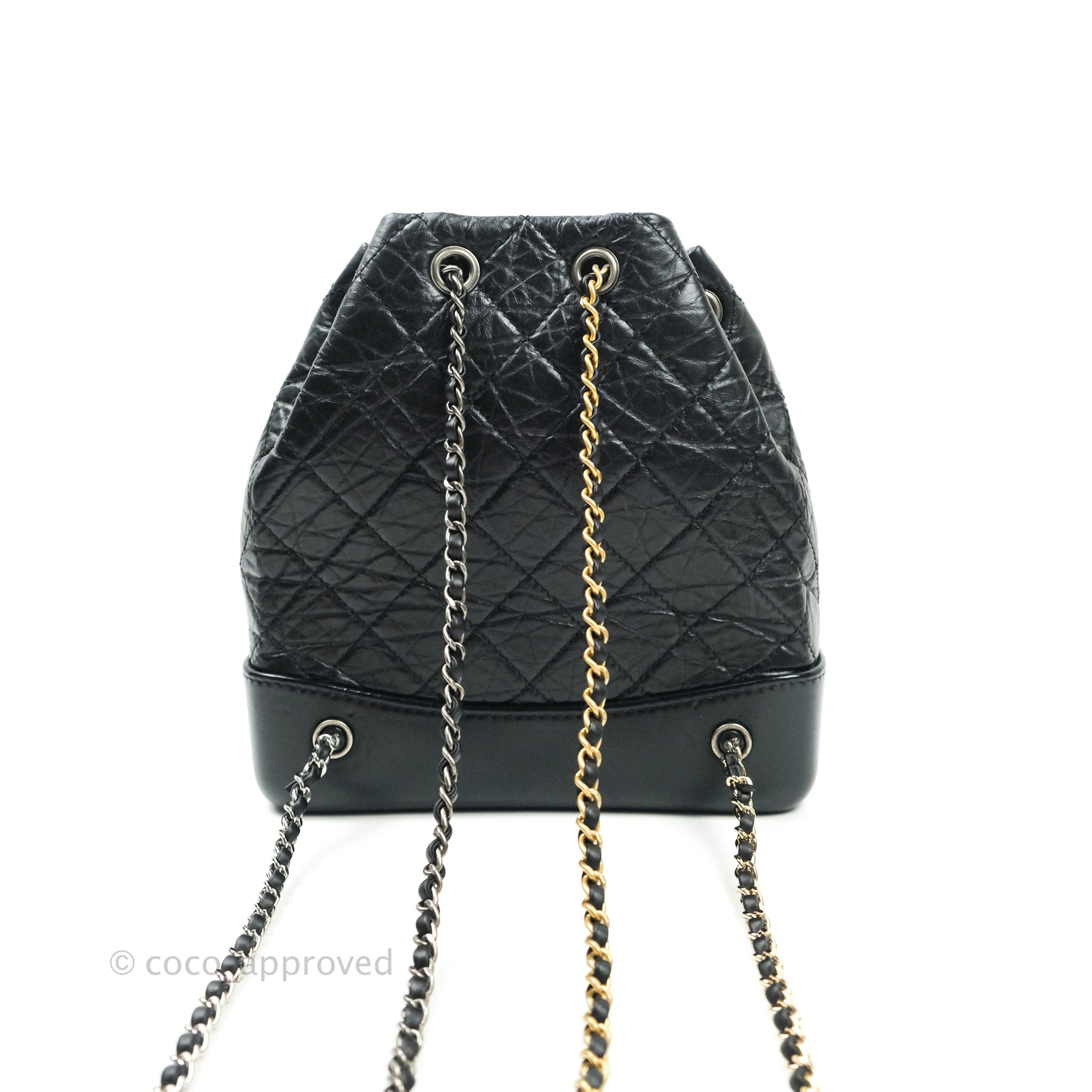 black chanel gabrielle backpack small