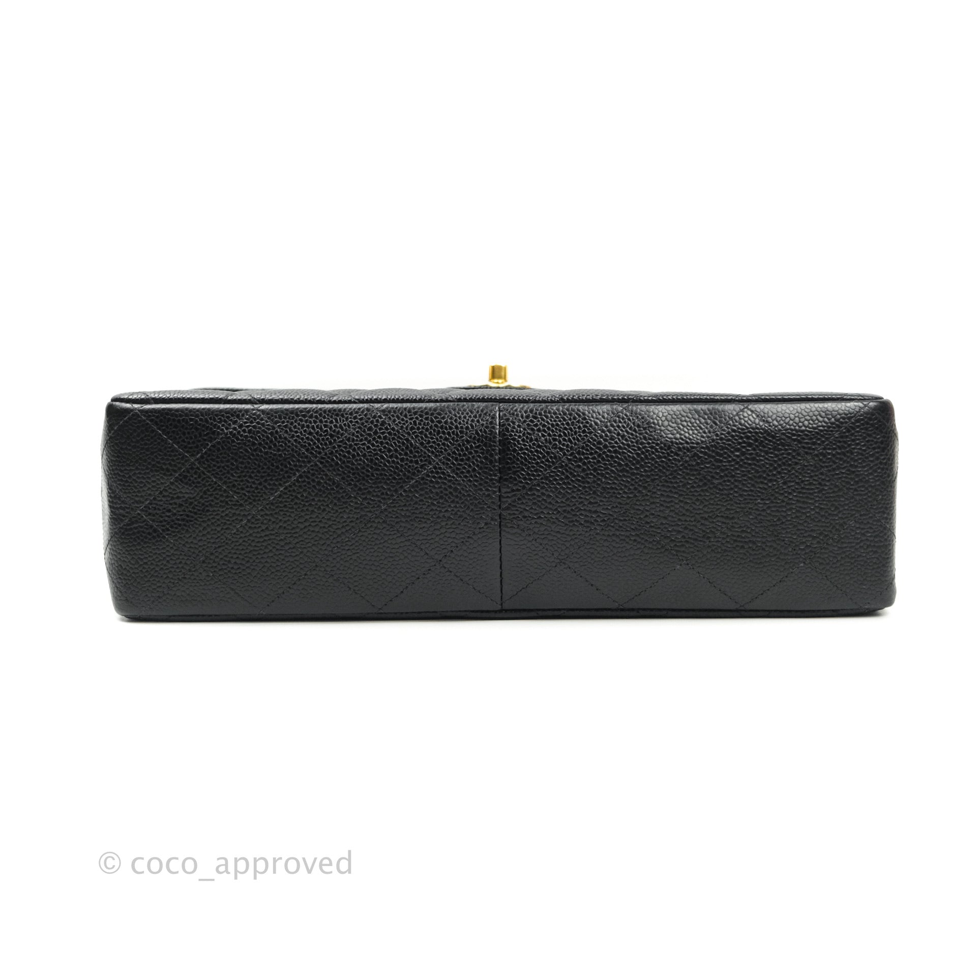 CHANEL BLACK CAVIAR SHW Jumbo Classic Single Flap Bag; Original Box + Card  $5,399.00 - PicClick