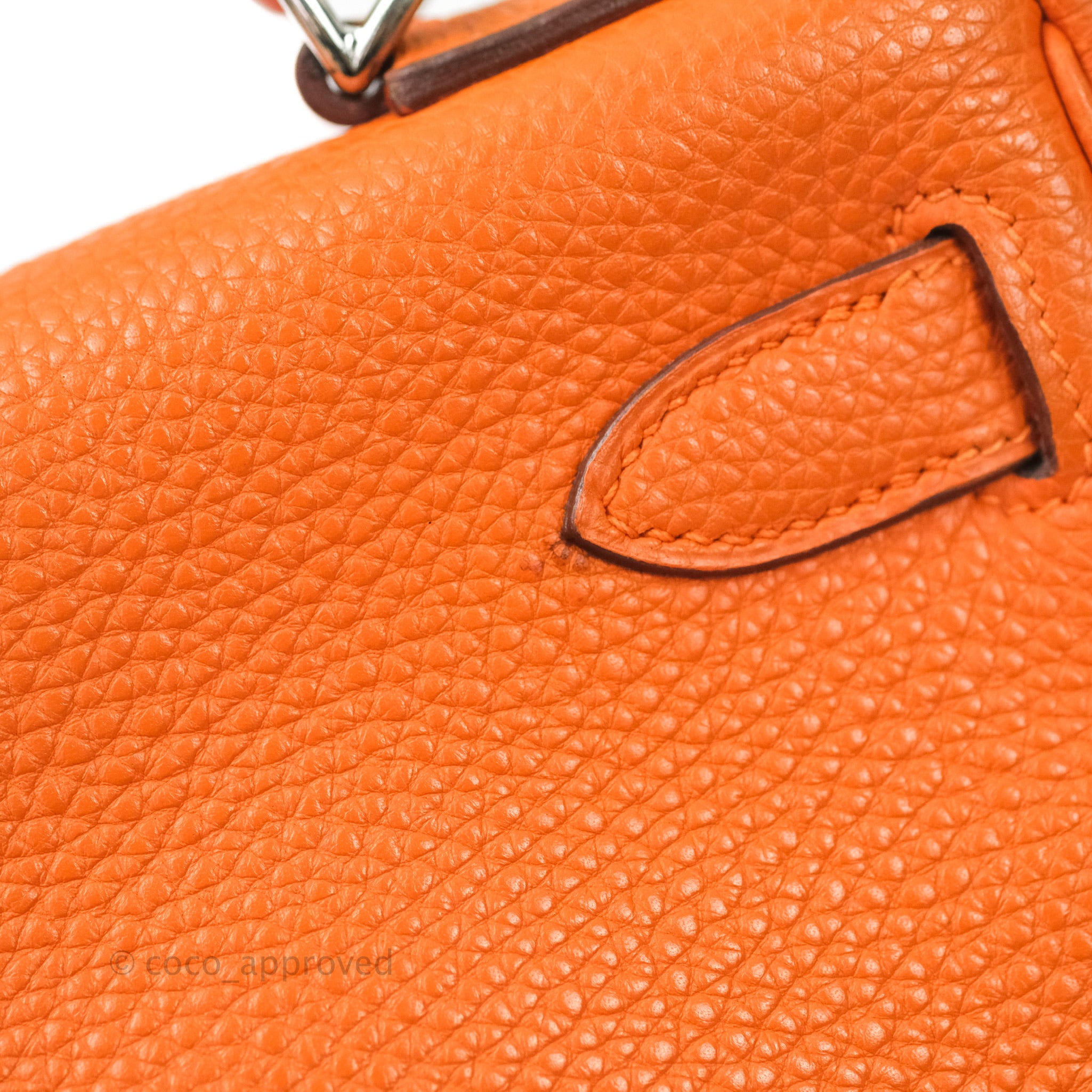 Hermès Kelly 28 Porosus Crocodile Orange H | SACLÀB