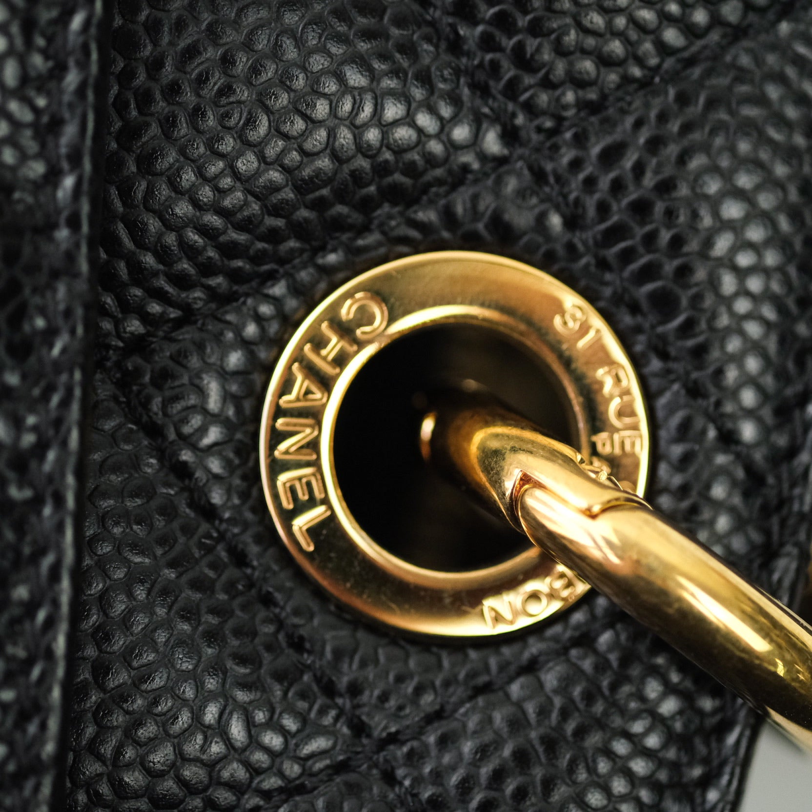 Chanel Grand Shopping Tote GST Black Caviar Gold Hardware – Coco