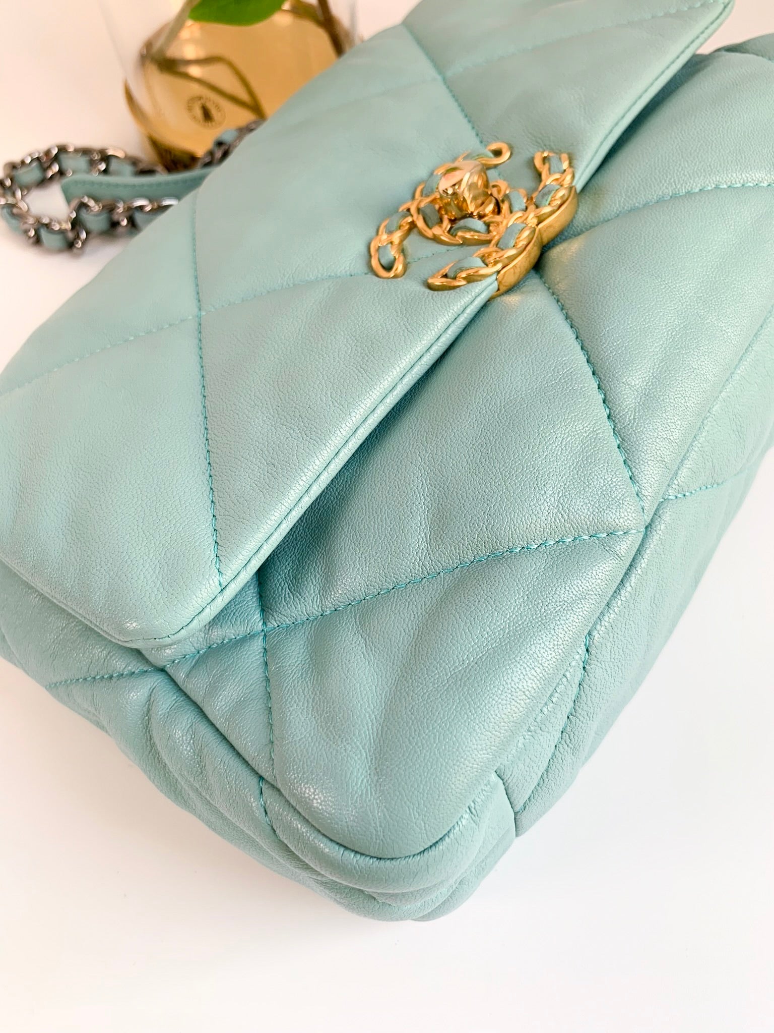 Chanel 19 Tiffany Blue Small Flap Bag⁣ – Coco Approved Studio