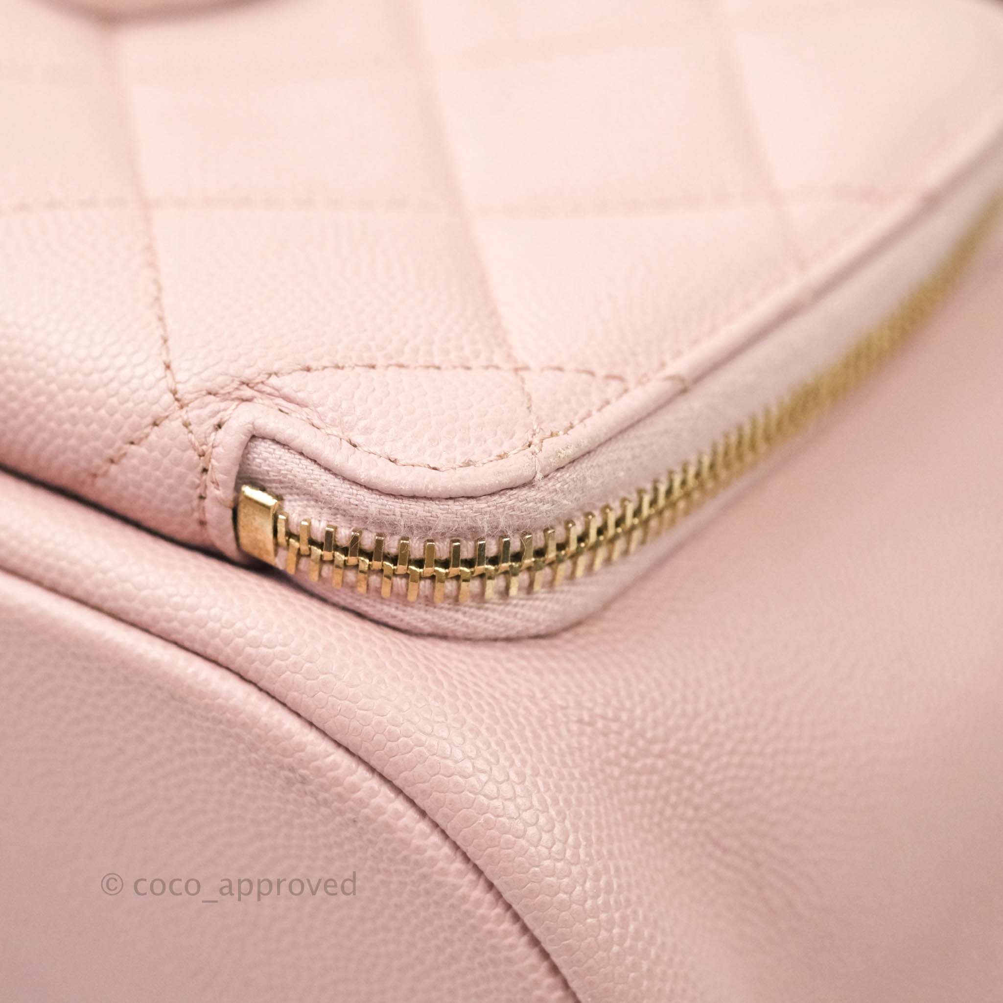 Chanel Quilted Business Affinity Backpack Pink Caviar Gold