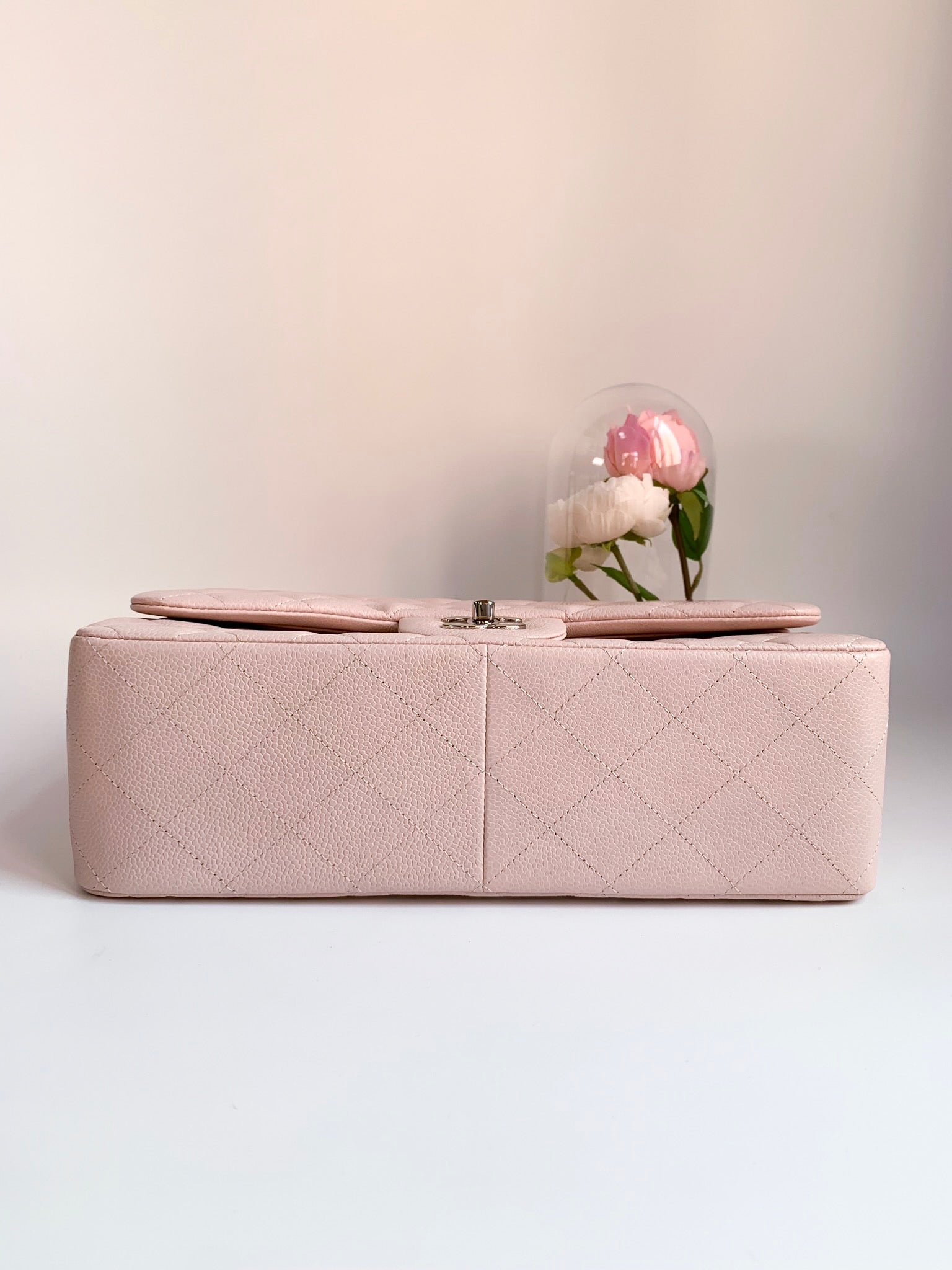 Chanel Classic Small Double Flap 21S Light Pink Quilted Caviar with light  gold hardware