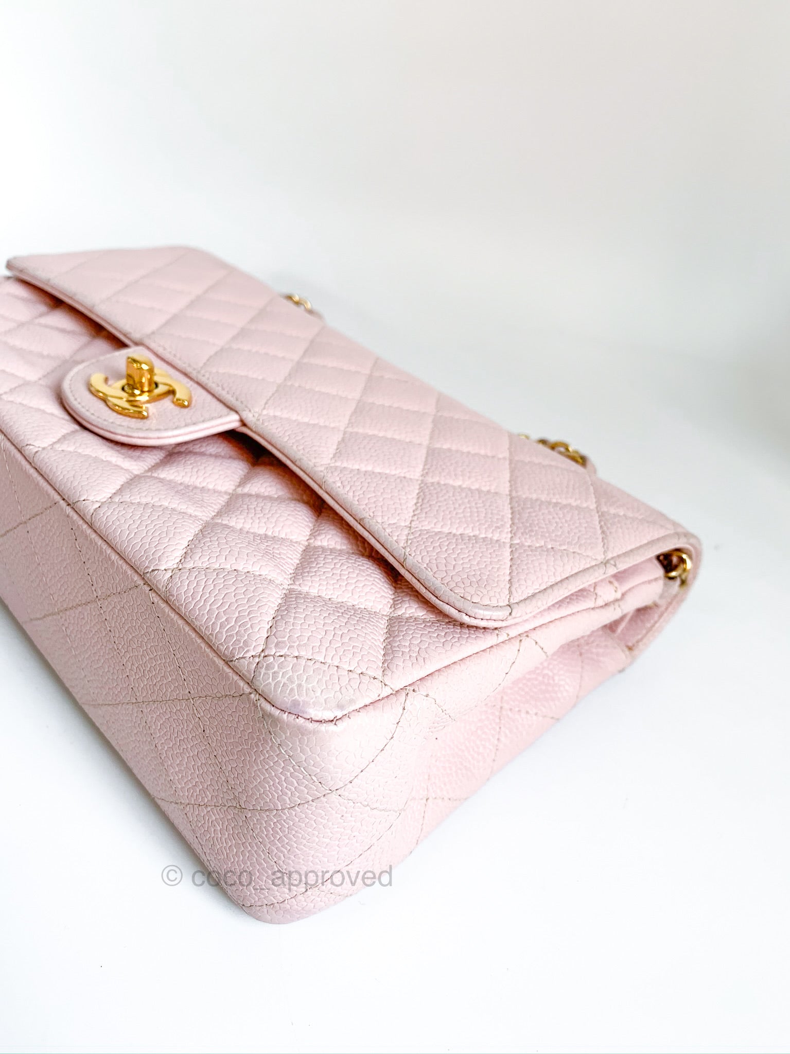 Chanel Mini (Small) Coco Handle Quilted Pink Caviar Gold Hardware