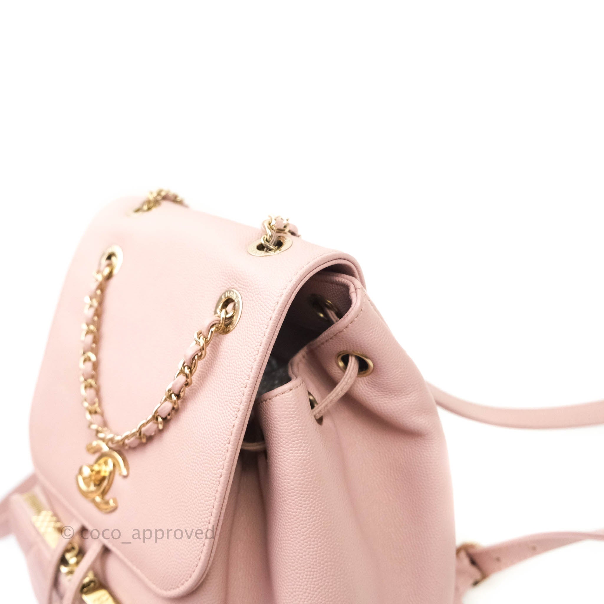 22P LIGHT PINK CAVIAR SMALL BUSINESS AFFINITY LIGHT GOLD HARDWARE NEW   AYAINLOVE CURATED LUXURIES