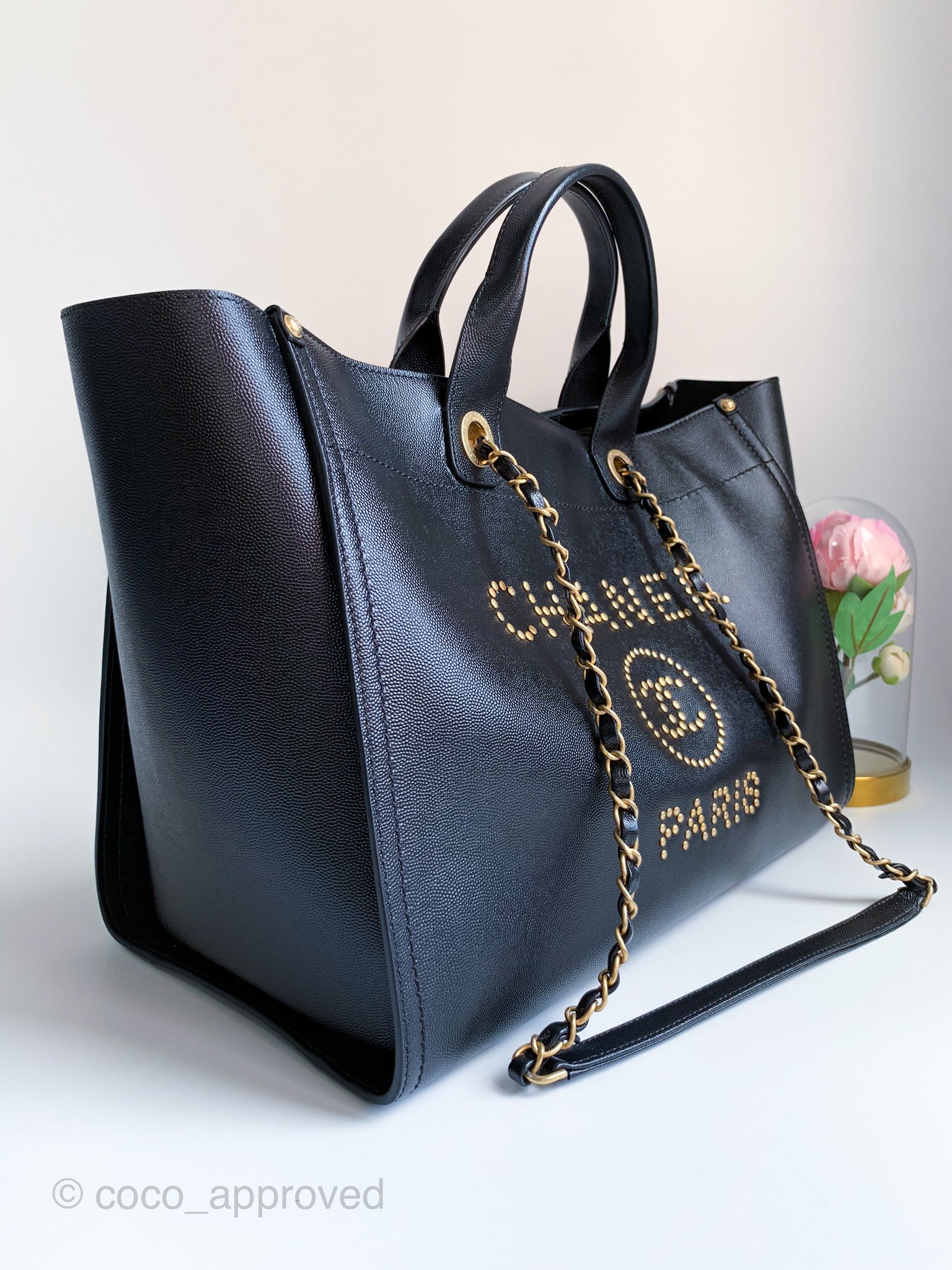 Caviar Studded Deauville Shopping Tote – Clotheshorse Anonymous